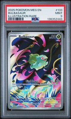 Bulbasaur 133/132 Illustration Rare Mega Evolution Pokemon PSA 9