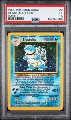 Blastoise Holo 2 Game Base 2 Pokemon PSA 5