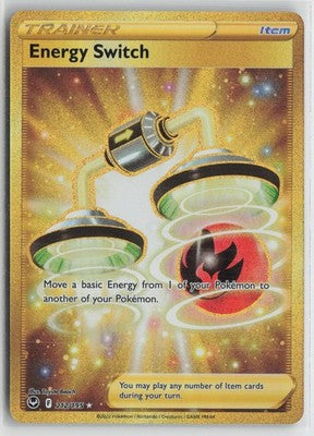 Energy Switch 212/195 Secret Rare Silver Tempest Pokemon NM