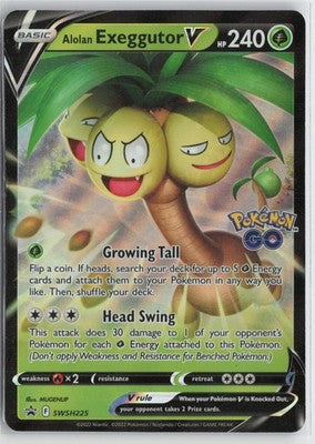 Alolan Exeggutor V SWSH225 Holo Promo Sword & Shield Promo Pokemon NM