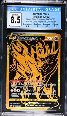 Zamazenta V SWSH077 Holo Black Star Promos Pokemon CGC 8.5 Nm/mint+
