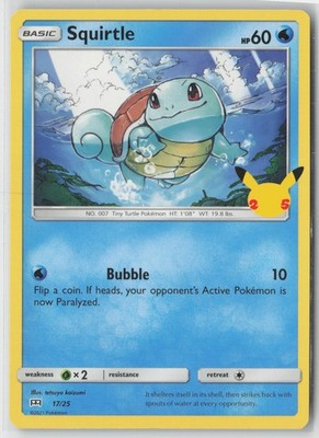 Squirtle - 17/25 Promo McDonald's 25th Anniversary Promos 017/025 NM