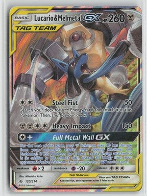 Lucario & Melmetal GX Ultra Rare SM - Unbroken Bonds 120/214 NM