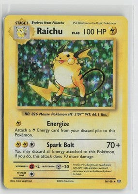 Raichu 36/108 Holo Rare Evolutions Pokemon NM
