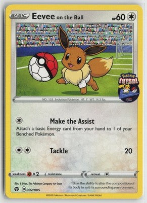Eevee on the Ball 002/005 Pokemon Futsal Collection Pokemon NM