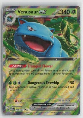 Venusaur ex 003/165 Double Rare 151 Pokemon NM