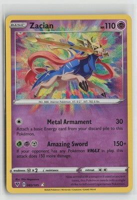 Zacian 082/185 Amazing Rare Vivid Voltage Pokemon NM