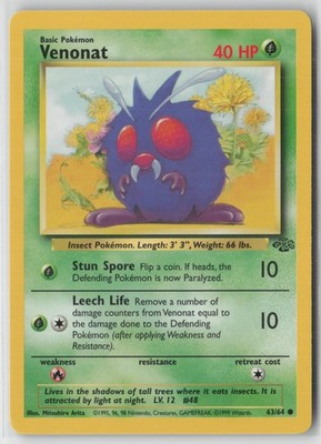 Venonat Common Jungle 63/64 NM