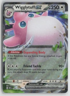 Wigglytuff ex - Double Rare SV: Scarlet & Violet 151 040/165 NM