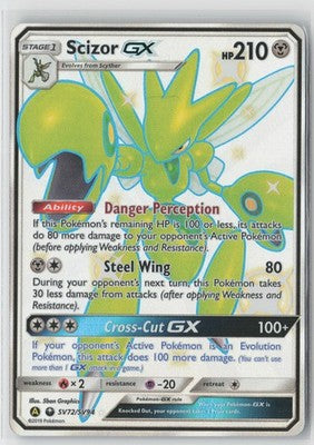 Scizor GX Shiny Holo Rare Hidden Fates: Shiny Vault SV72/SV94 NM