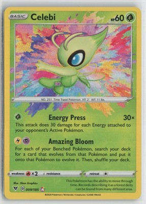 Celebi 009/185 Amazing Rare Vivid Voltage Pokemon NM