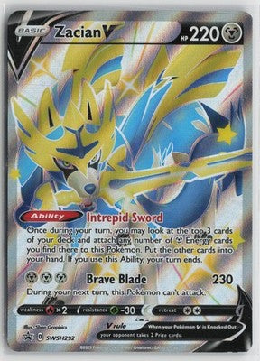 Zacian V SWSH292 Promo SWSH Black Star Pokemon NM