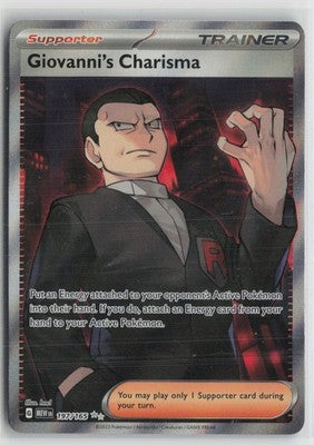 Giovanni's Charisma 197/165 Ultra Rare 151 Pokemon NM