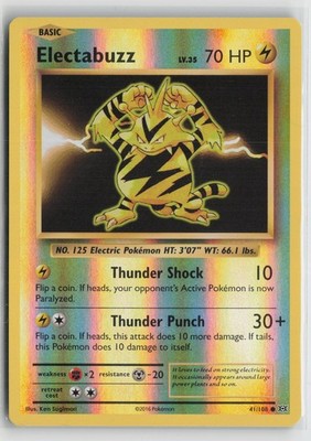 Electabuzz 41/108 Reverse Holo Common Evolutions Pokemon NM