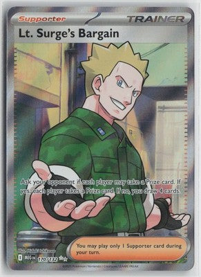 Lt. Surge's Bargain Ultra Rare ME01: Mega Evolution 170/132 NM
