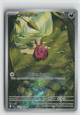 Venipede 132/086 Illustration Rare Black Bolt Pokemon NM