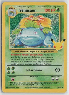 Venusaur 15/102 Classic Collection Celebrations: Classic Collection Pokemon NM