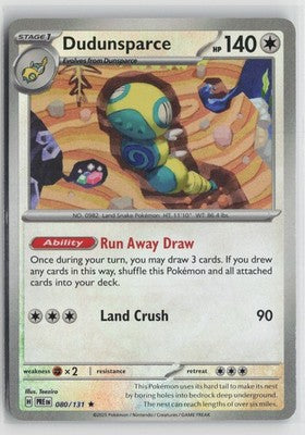 Dudunsparce (Poke Ball Pattern) Rare SV: Prismatic Evolutions 080/131 NM
