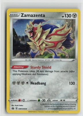 Zamazenta SWSH034 Holo Promo Sword & Shield Promo Pokemon NM