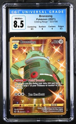 Bronzong 223/198 Secret Rare Holo Chilling Reign Pokemon CGC 8.5 Nm/mint+