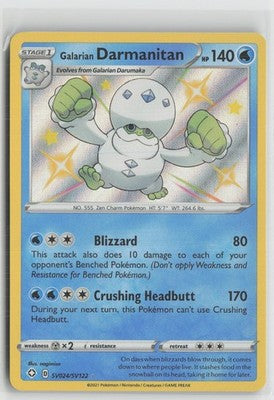 Galarian Darmanitan SV024/SV122 Shiny Rare Shining Fates Shiny Vault Pokemon NM