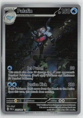 Palafin 225/091 Illustration Rare Paldean Fates Pokemon NM