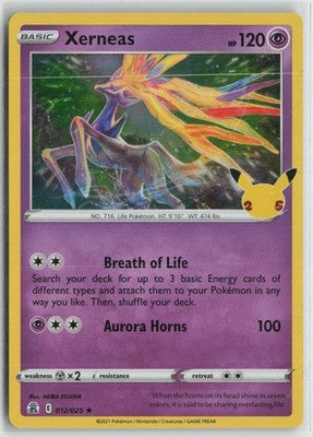 Xerneas 012/025 Rare Celebrations Pokemon NM