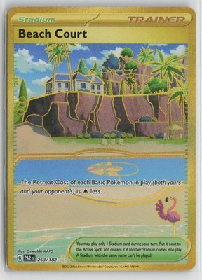 Beach Court 263/182 Hyper Rare Paradox Rift Pokemon NM