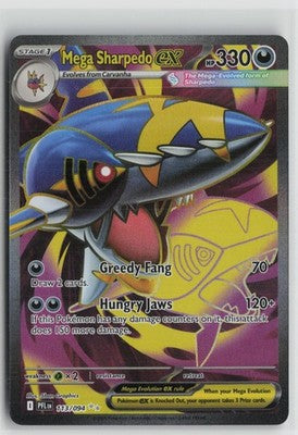 Mega Sharpedo ex 113/094 Ultra Rare Phantasmal Flames Pokemon NM