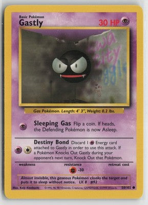Gastly Common Base Set 050/102 NM