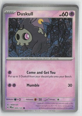 Duskull (Master Ball Pattern) Common SV: Prismatic Evolutions 035/131 NM