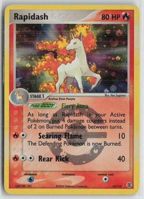 Rapidash 13/112 Reverse Holo Rare FireRed & LeafGreen Pokemon NM