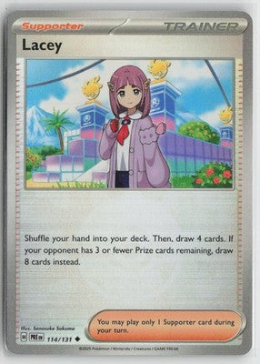 Lacey - 114/131 114/131 Poke Ball Prismatic Evolutions Pokemon NM