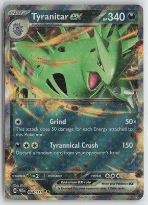 Tyranitar ex 064/131 Double Rare Prismatic Evolutions Pokemon NM