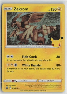 Zekrom 010/025 Rare Celebrations Pokemon NM