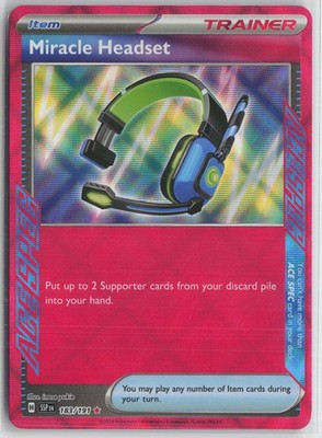Miracle Headset ACE SPEC Rare SV08: Surging Sparks 183/191 NM