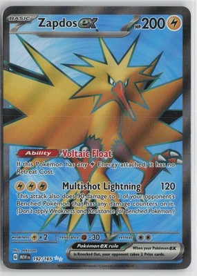 Zapdos ex 192/165 Ultra Rare 151 Pokemon NM