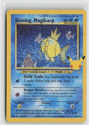 Shining Magikarp 66/64 Celebrations: Classic Collection Pokemon Holo NM