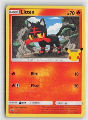 Litten 24/149 Common SM Base Set Pokemon NM