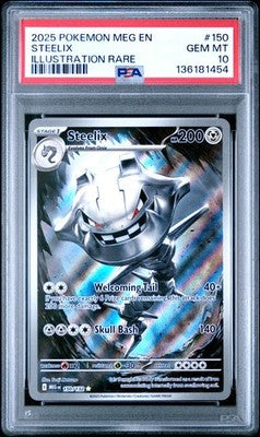 Steelix 150/132 Illustration Rare Meg En-mega Evolution Pokemon PSA 10