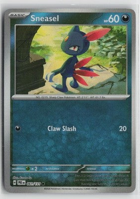 Poke Ball Sneasel 061/131 Prismatic Evolutions Pokemon NM