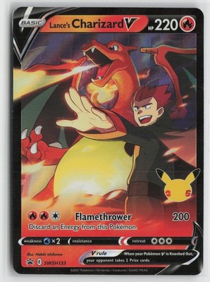Lance's Charizard V SWSH133 Holo Promo Sword & Shield Promo Pokemon NM
