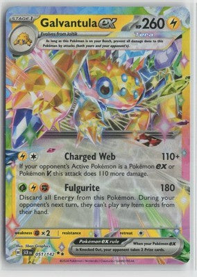 Galvantula ex 51/142 Double Rare Stellar Crown Pokemon NM