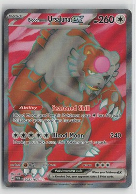 Bloodmoon Ursaluna ex 202/167 Ultra Rare Twilight Masquerade Pokemon NM