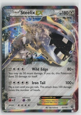 Steelix EX 67/114 Holo EX Rare Steam Siege Pokemon NM