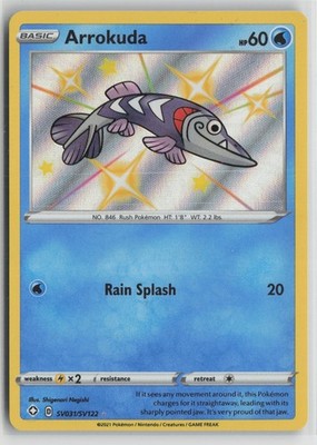Arrokuda SV031/SV122 Rare Shiny Shining Fates Shiny Vault Pokemon NM