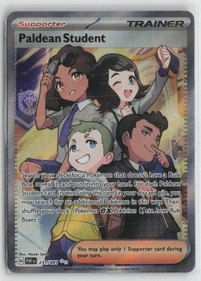 Paldean Student 231/091 Ultra Rare Paldean Fates Pokemon NM