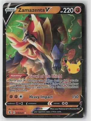 Zamazenta V Ultra Rare Celebrations 018/025 NM