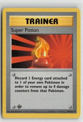 Super Potion 90/102 First Edition Base Set Shadowless Pokemon NM