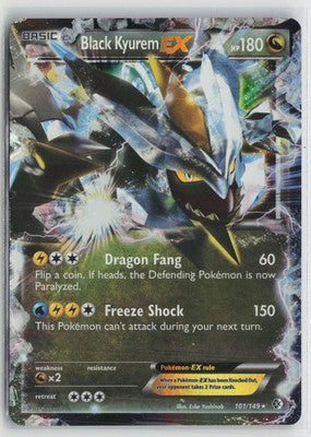 Black Kyurem EX 101/149 Holo EX Rare Boundaries Crossed Pokemon LP